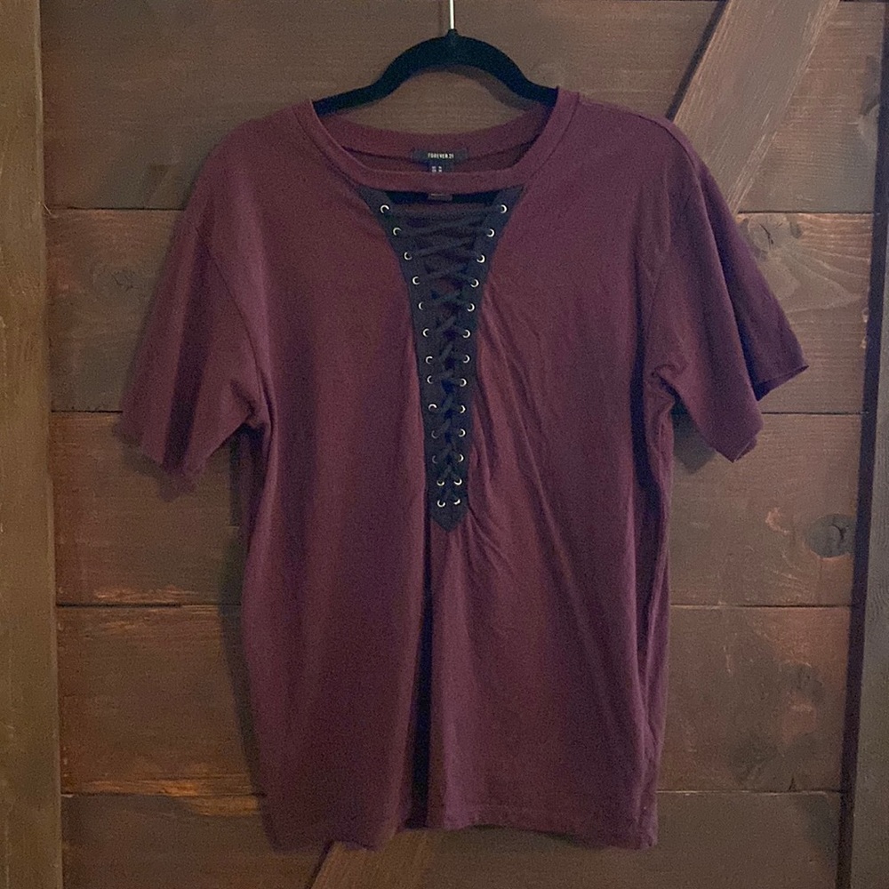 Oversized Lace Up Shirt